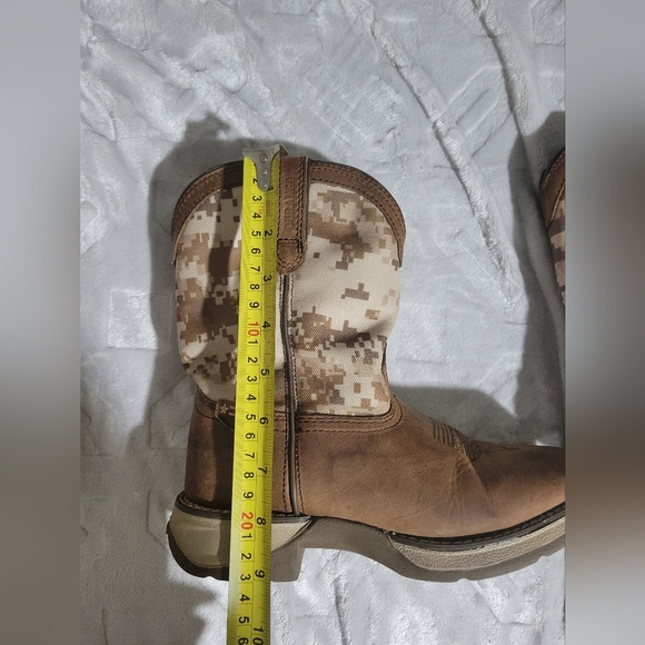 Durango Kids Brown and Camouflage Cowboy Boots 8" Tall Size3M - Picture 7 of 9